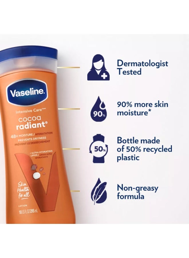 Vaseline Cocoa Glow Pure Cocoa & Shea Butter Lotion 400ml - Image 4